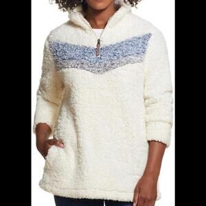 Weatherproof Vintage Zip Up Women Frosty Tipped Faux Sherpa Large